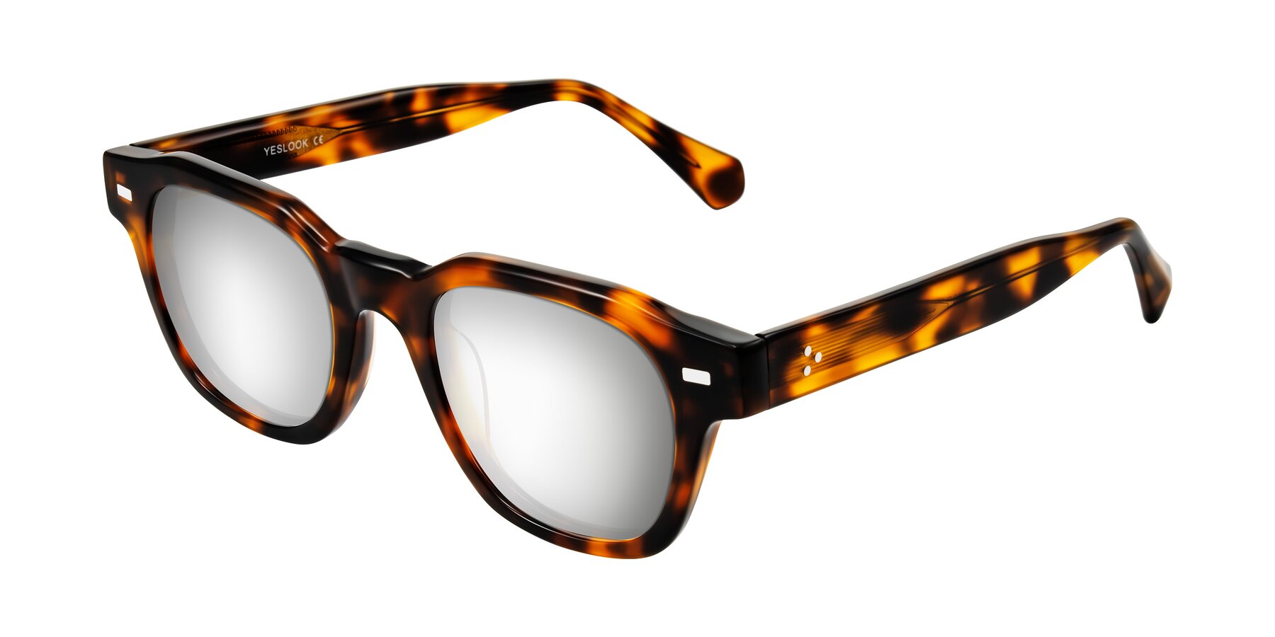 Angle of Orin in Tortoise with Silver Mirrored Lenses