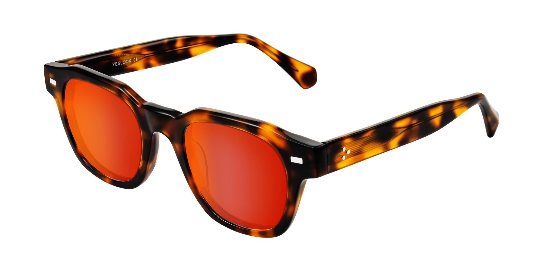Angle of Orin in Tortoise with Red Gold Mirrored Lenses