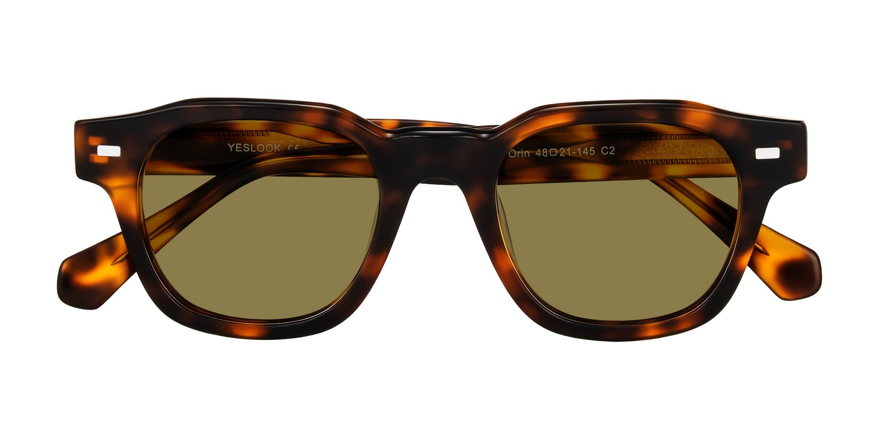 Folded Front of Orin in Tortoise with Brown Polarized Lenses