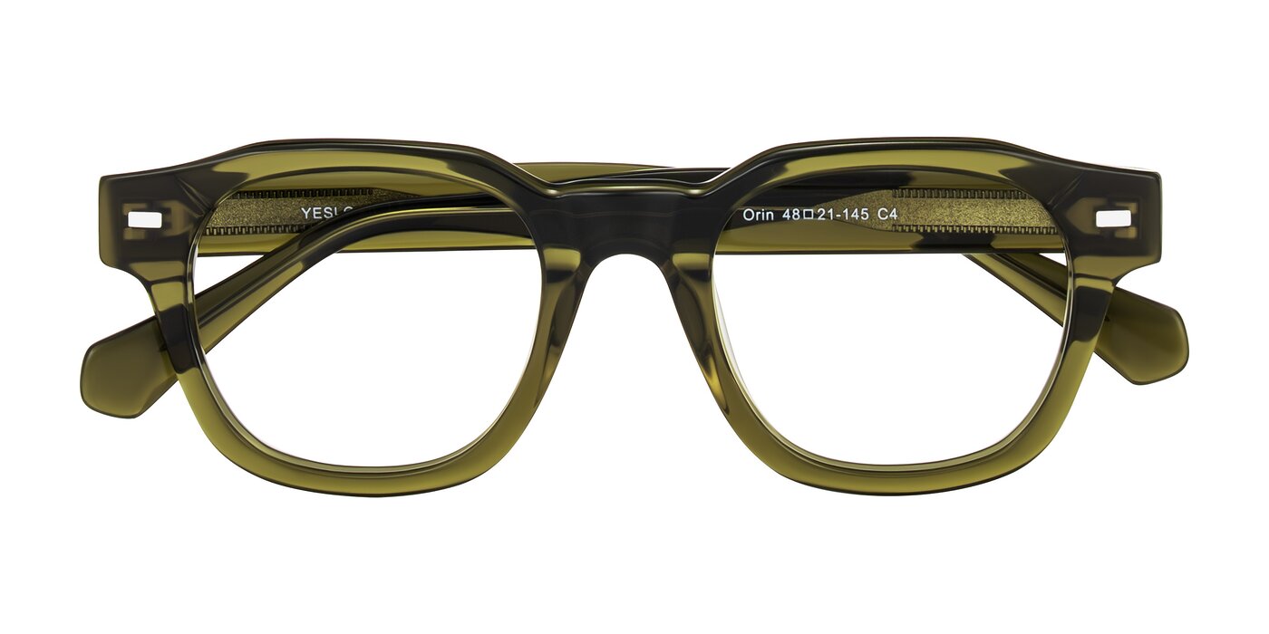 Orin - Translucent Olive Green Reading Glasses