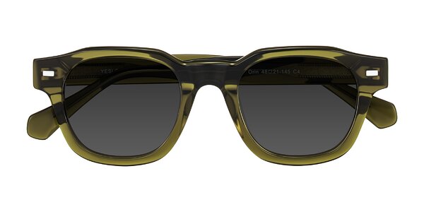 Front of Orin in Translucent Olive Green
