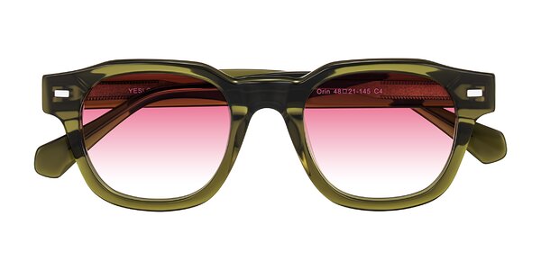 Front of Orin in Translucent Olive Green