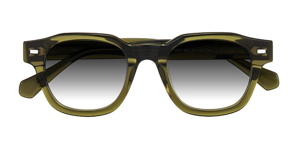 Front of Orin in Translucent Olive Green