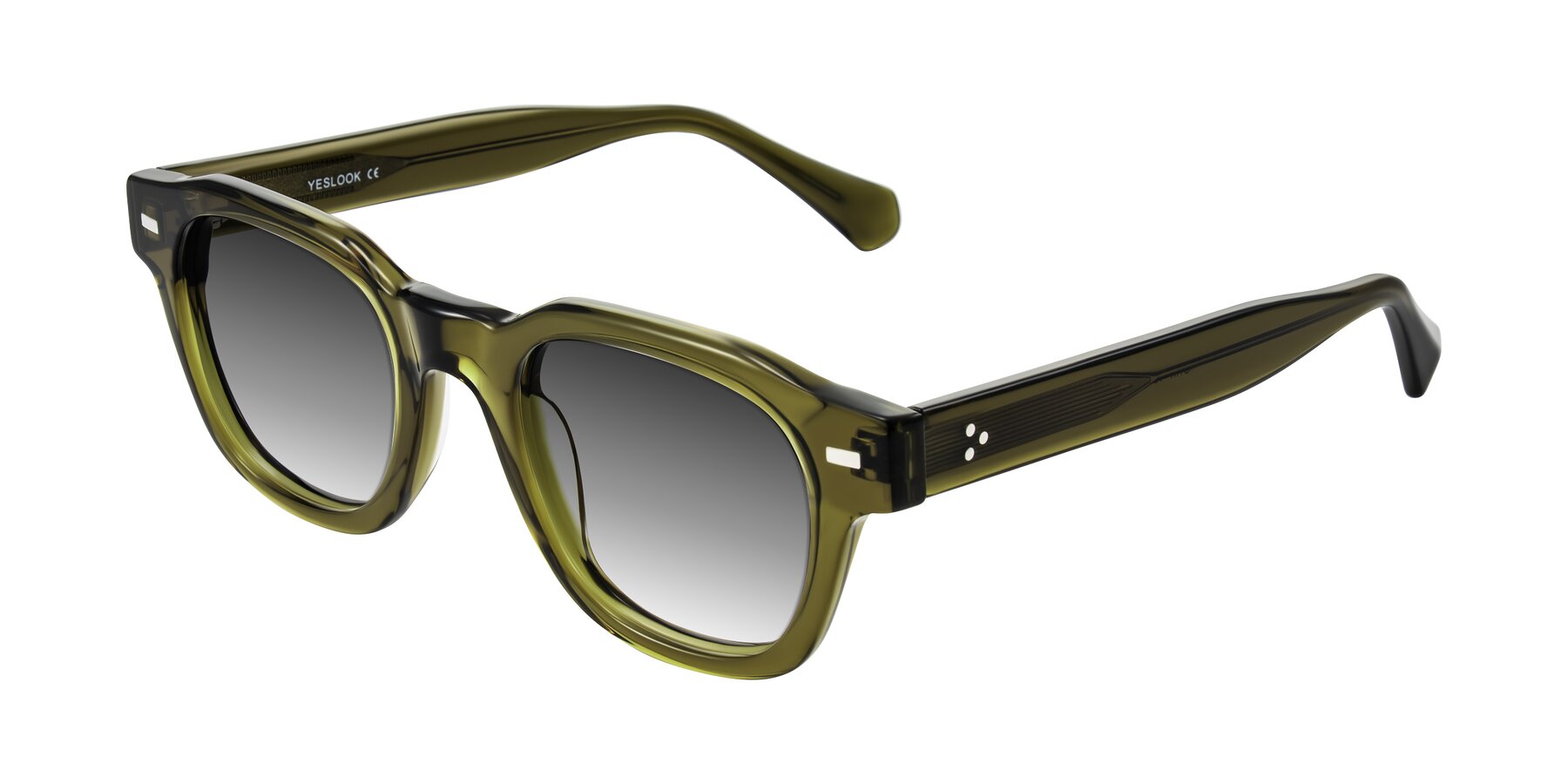 Angle of Orin in Translucent Olive Green with Gray Gradient Lenses