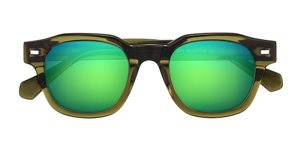 Front of Orin in Translucent Olive Green
