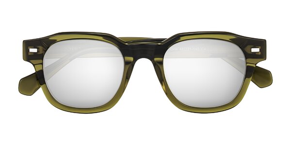 Front of Orin in Translucent Olive Green