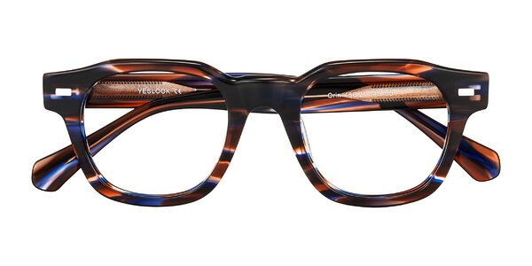 Front of Orin in Brown Blue Striped