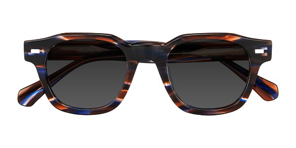 Front of Orin in Brown Blue Striped