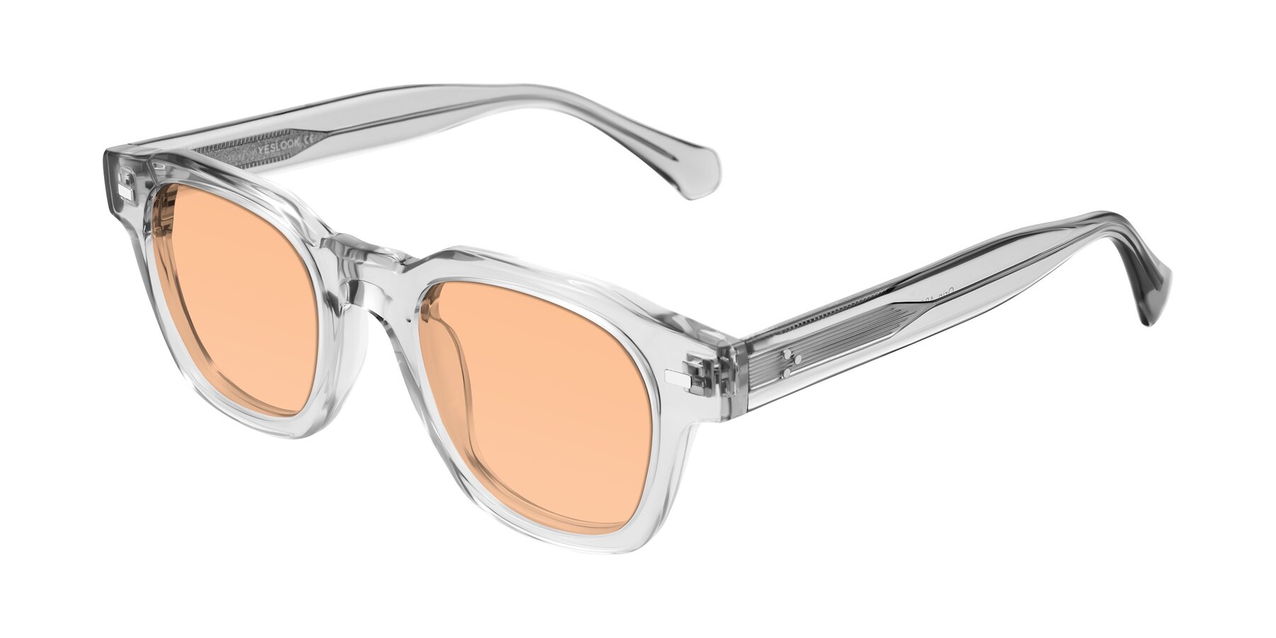 Angle of Orin in Transparent Gray with Light Orange Tinted Lenses
