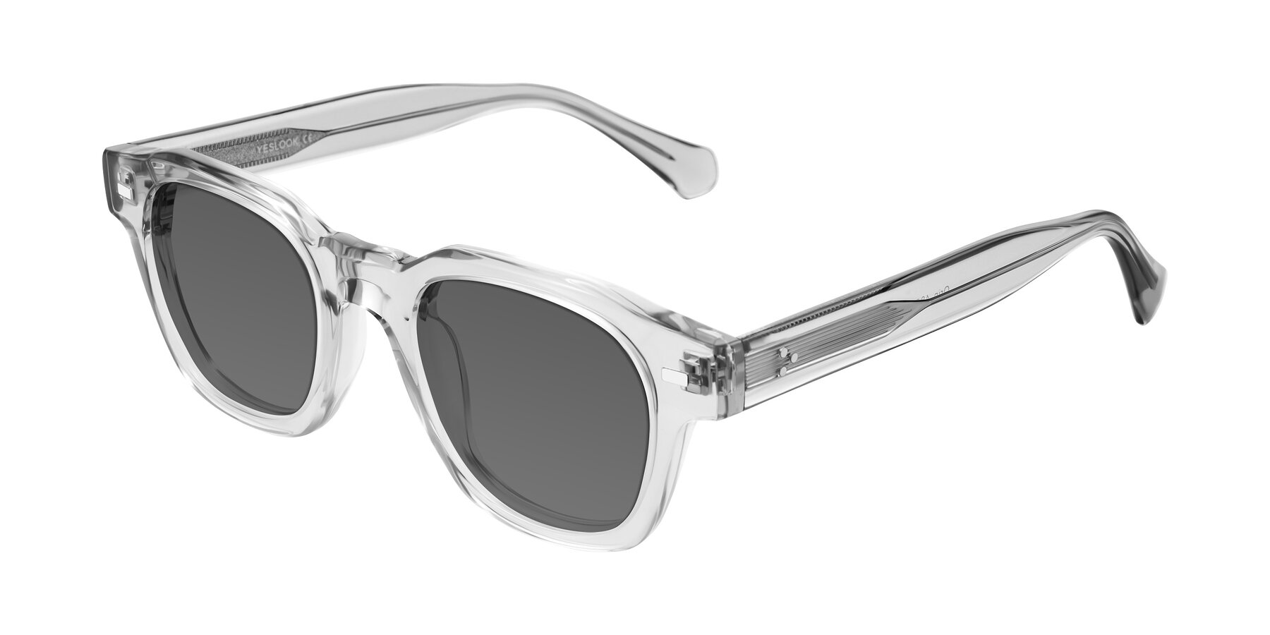 Angle of Orin in Transparent Gray with Medium Gray Tinted Lenses