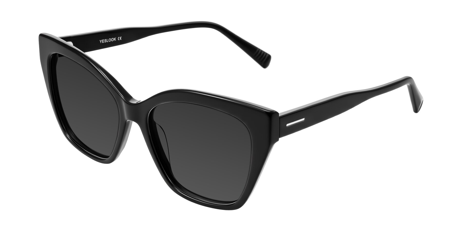 Angle of Landecho in Black with Gray Tinted Lenses