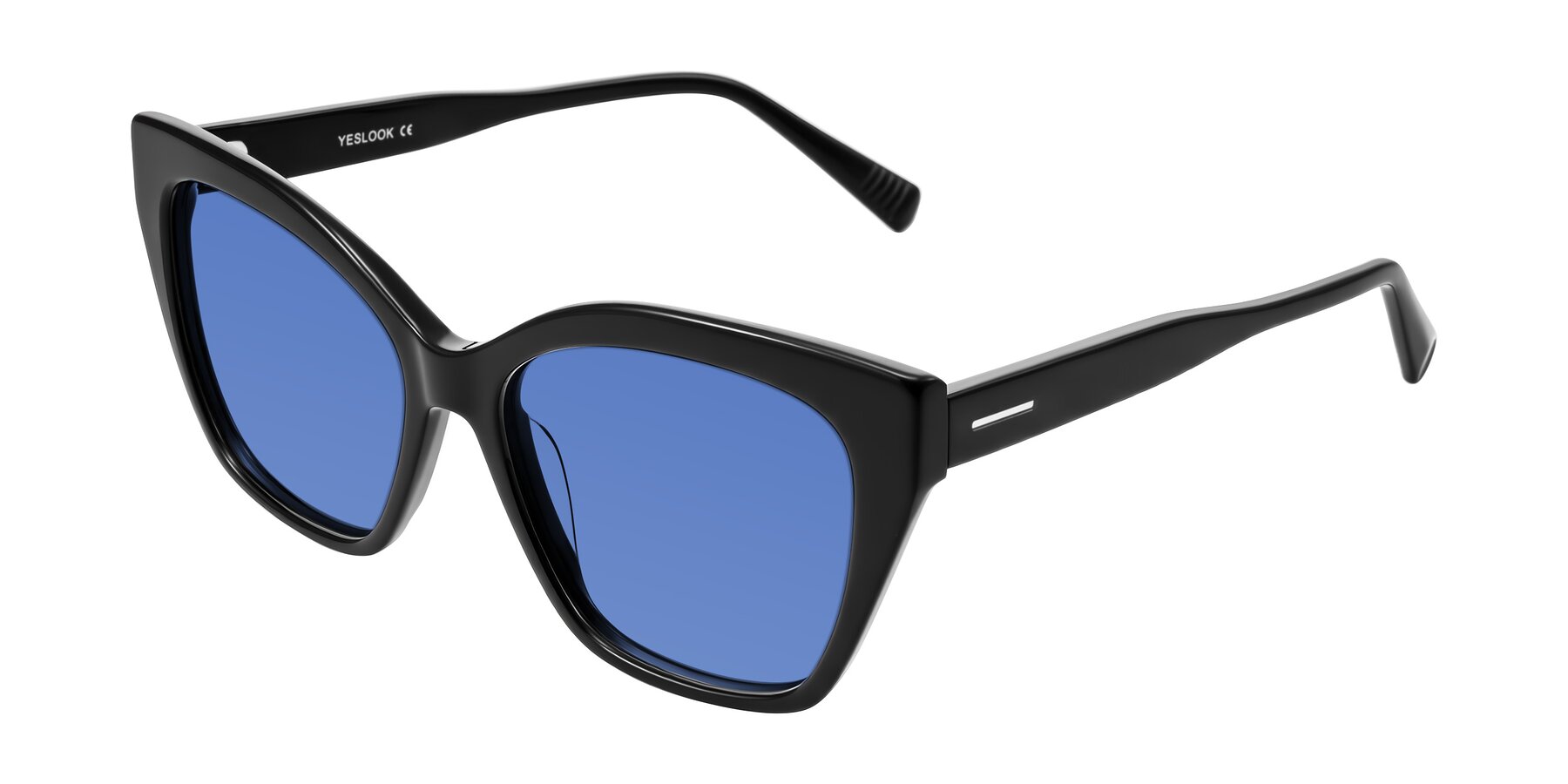 Angle of Landecho in Black with Blue Tinted Lenses