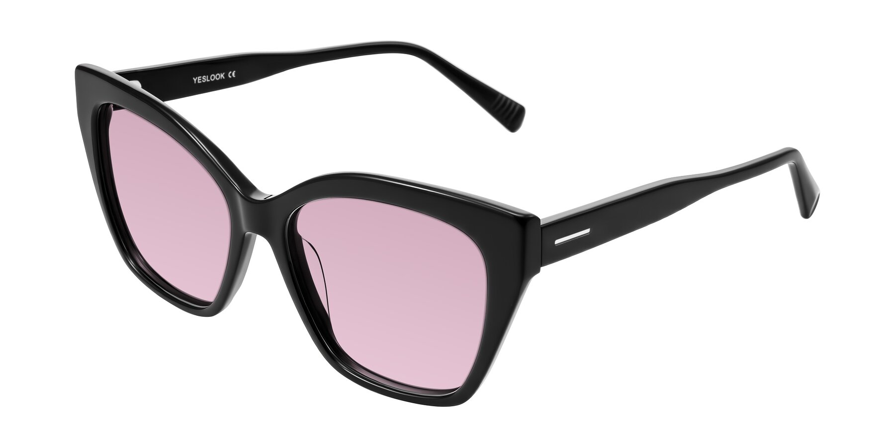 Angle of Landecho in Black with Light Wine Tinted Lenses
