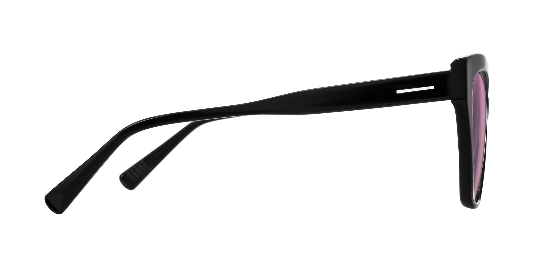 Side of Landecho in Black with Medium Wine Tinted Lenses