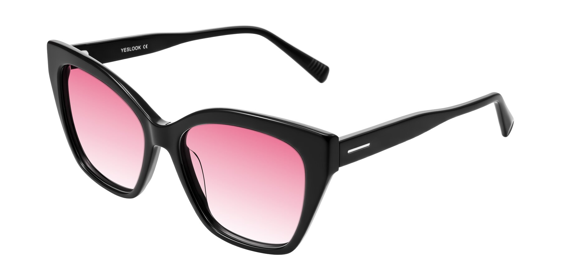 Angle of Landecho in Black with Pink Gradient Lenses