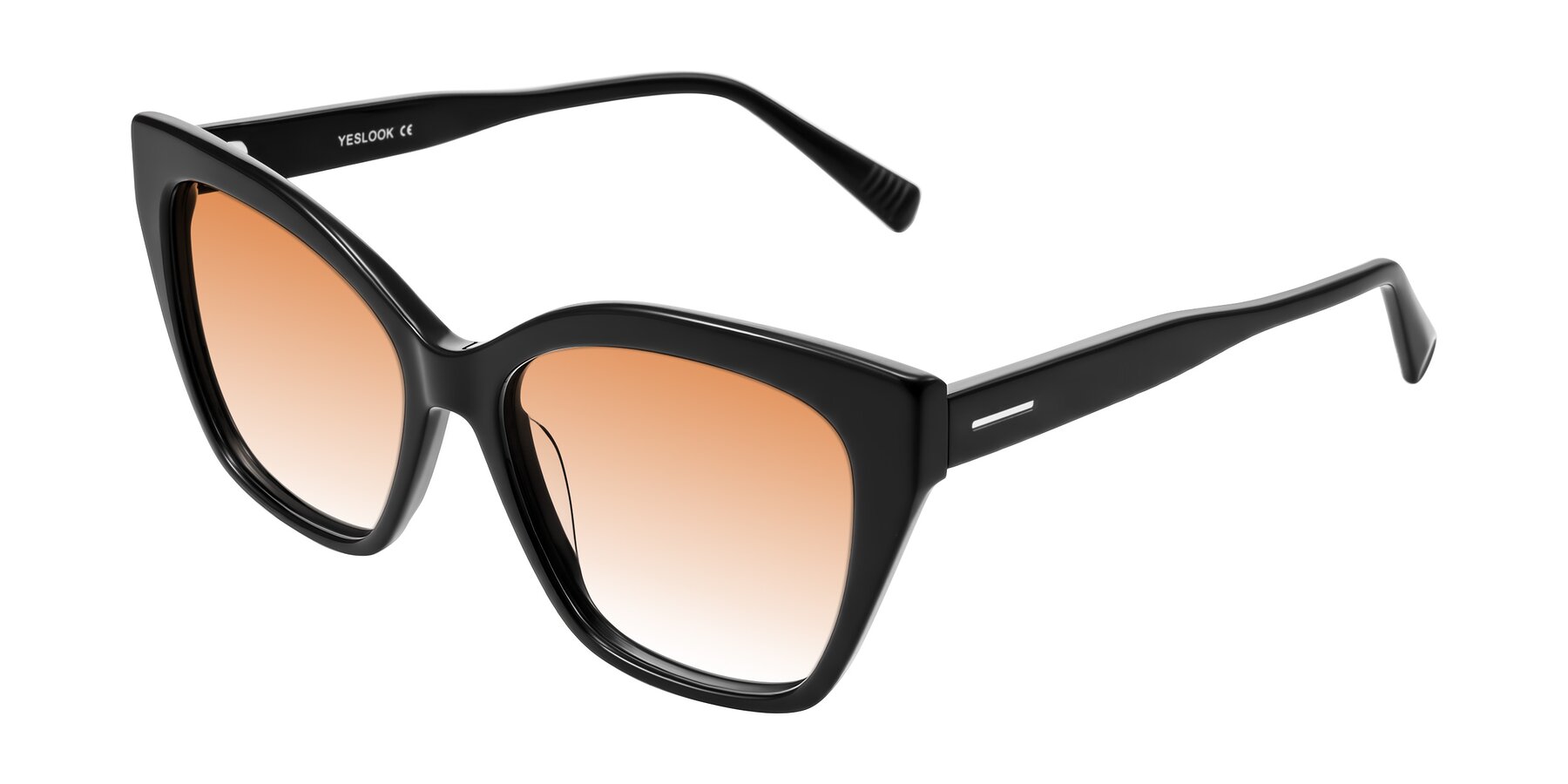Angle of Landecho in Black with Orange Gradient Lenses