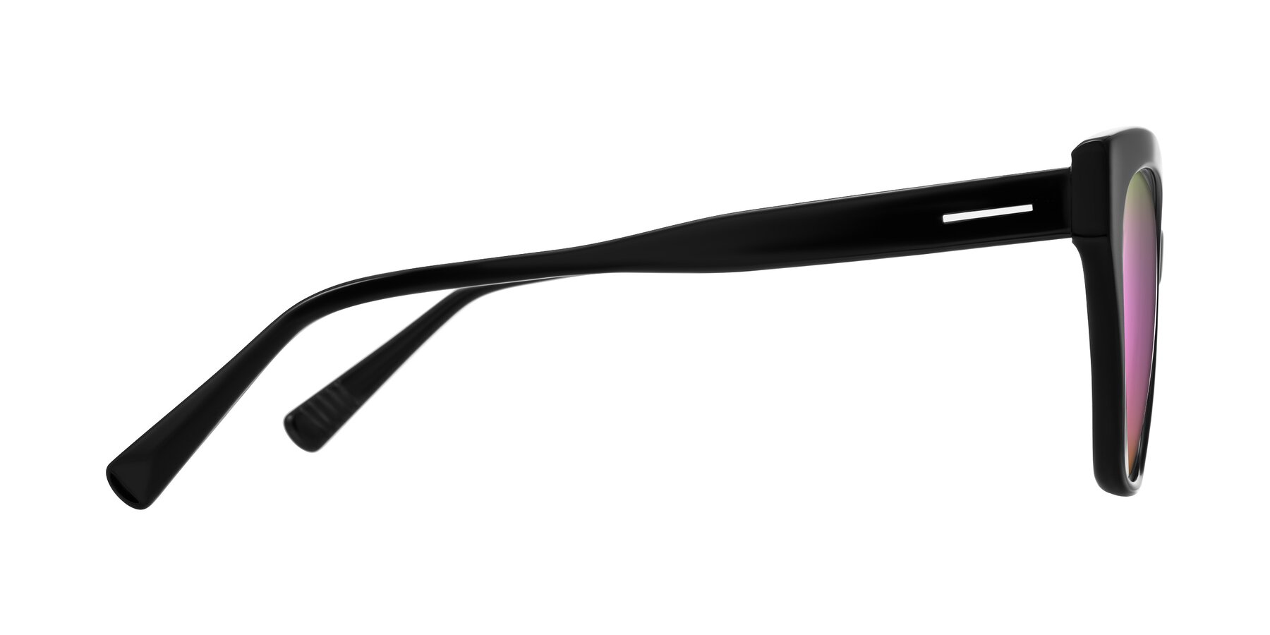Side of Landecho in Black with Pink Mirrored Lenses