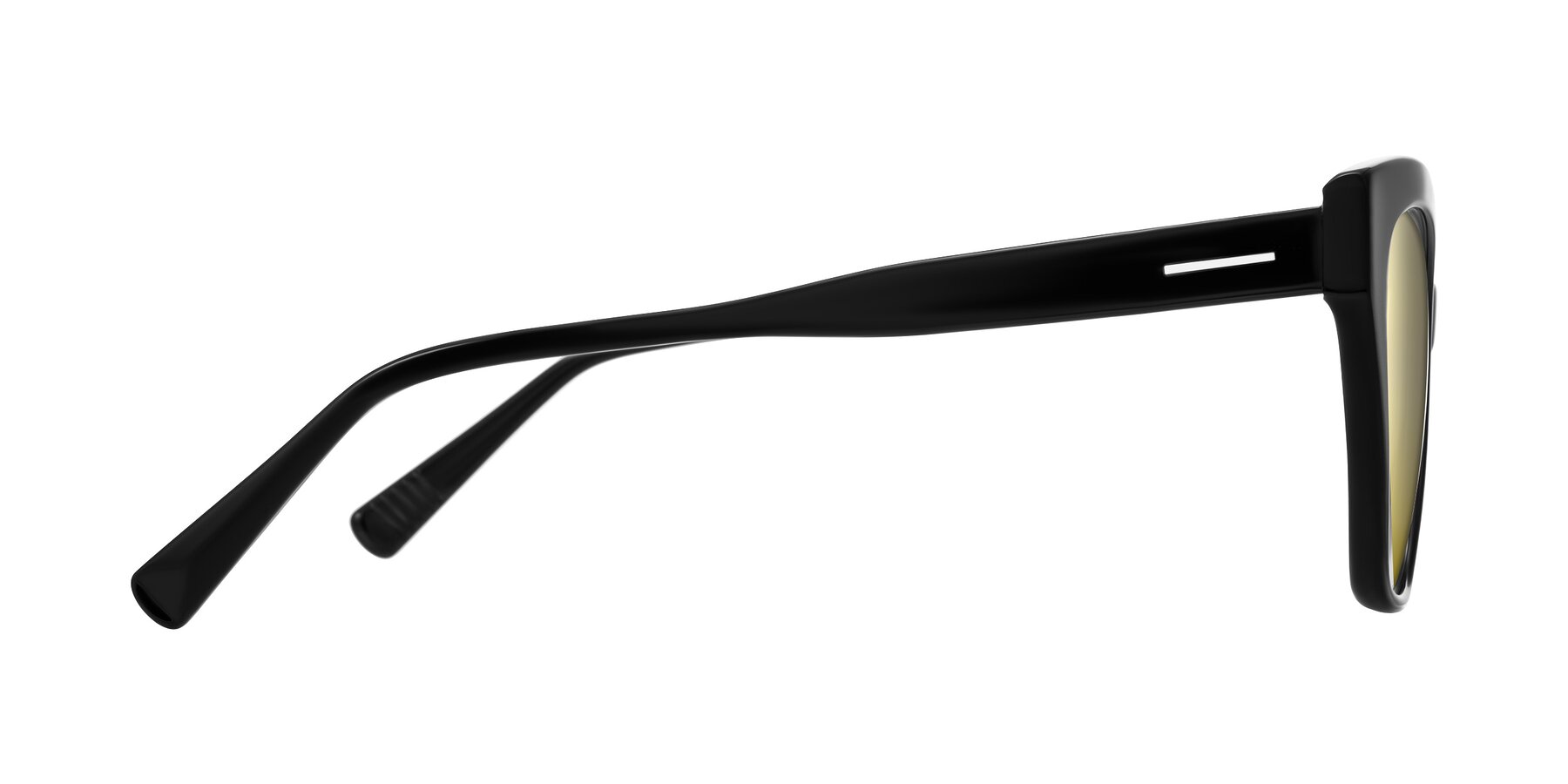 Side of Landecho in Black with Gold Mirrored Lenses