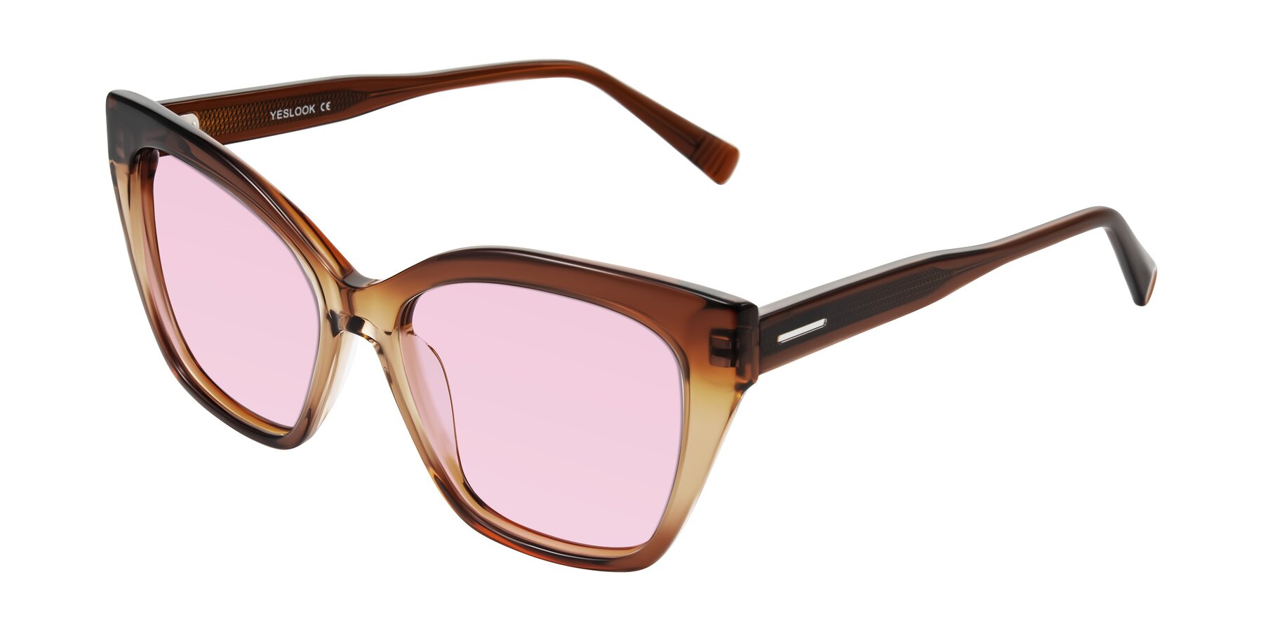Angle of Landecho in Gradient Brown with Light Pink Tinted Lenses