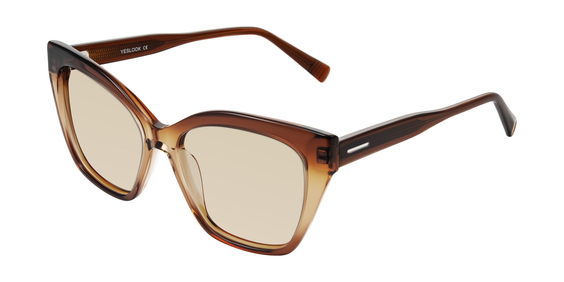 Angle of Landecho in Gradient Brown with Light Brown Tinted Lenses