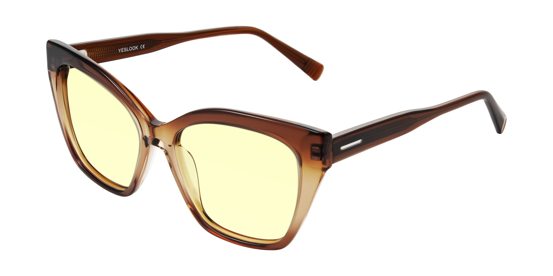 Angle of Landecho in Gradient Brown with Light Yellow Tinted Lenses