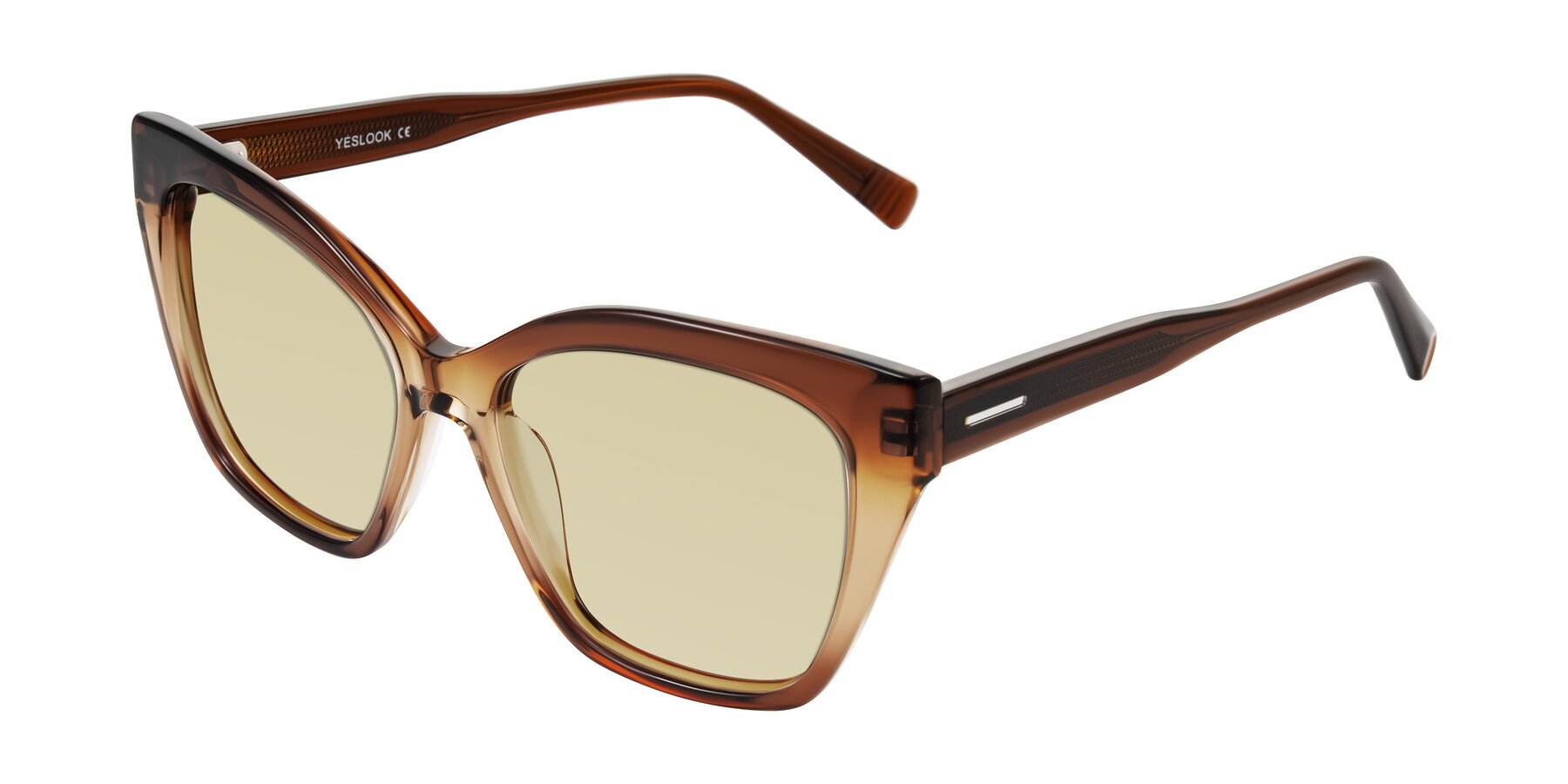 Angle of Landecho in Gradient Brown with Light Champagne Tinted Lenses