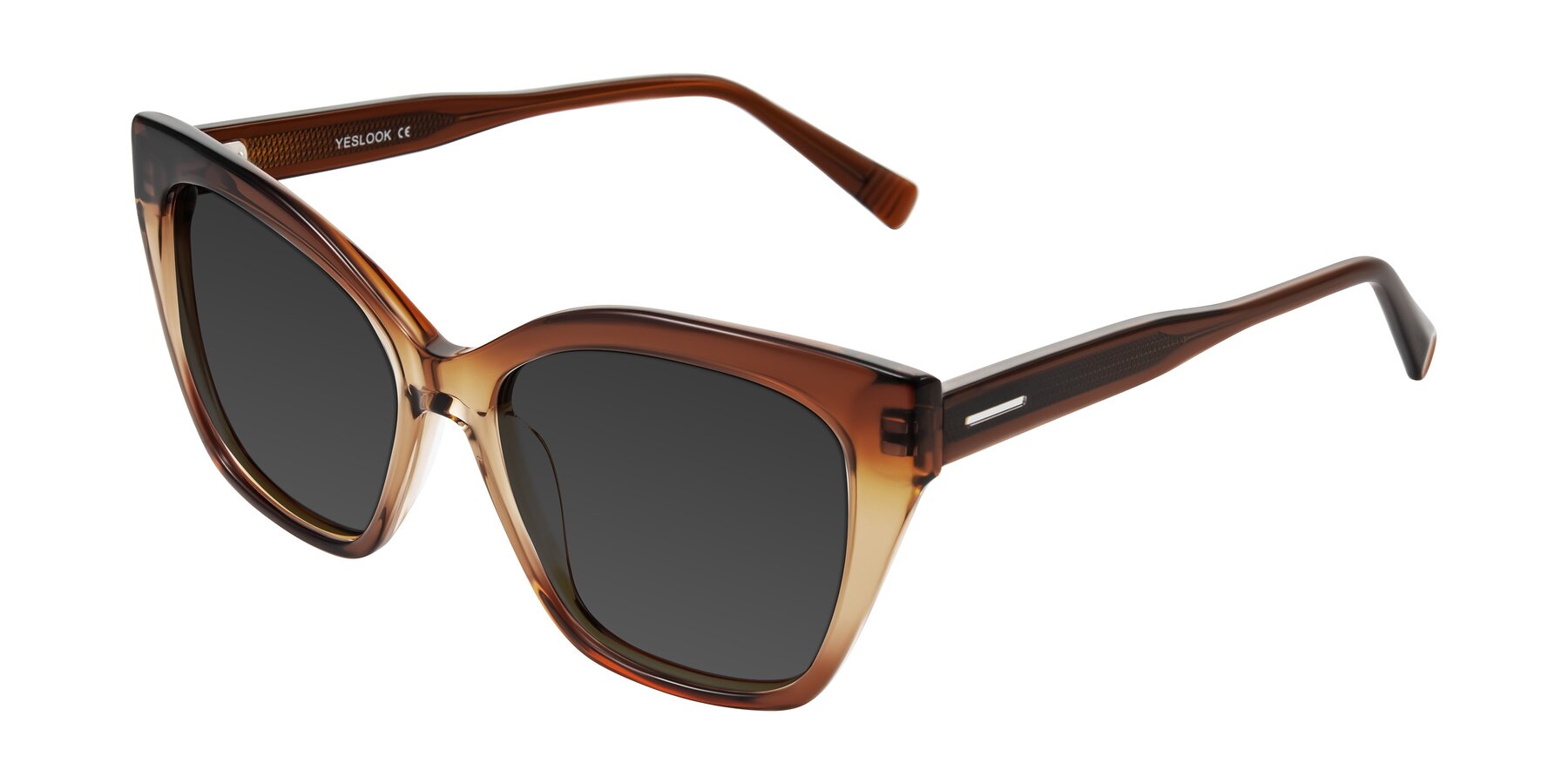 Angle of Landecho in Gradient Brown with Gray Tinted Lenses