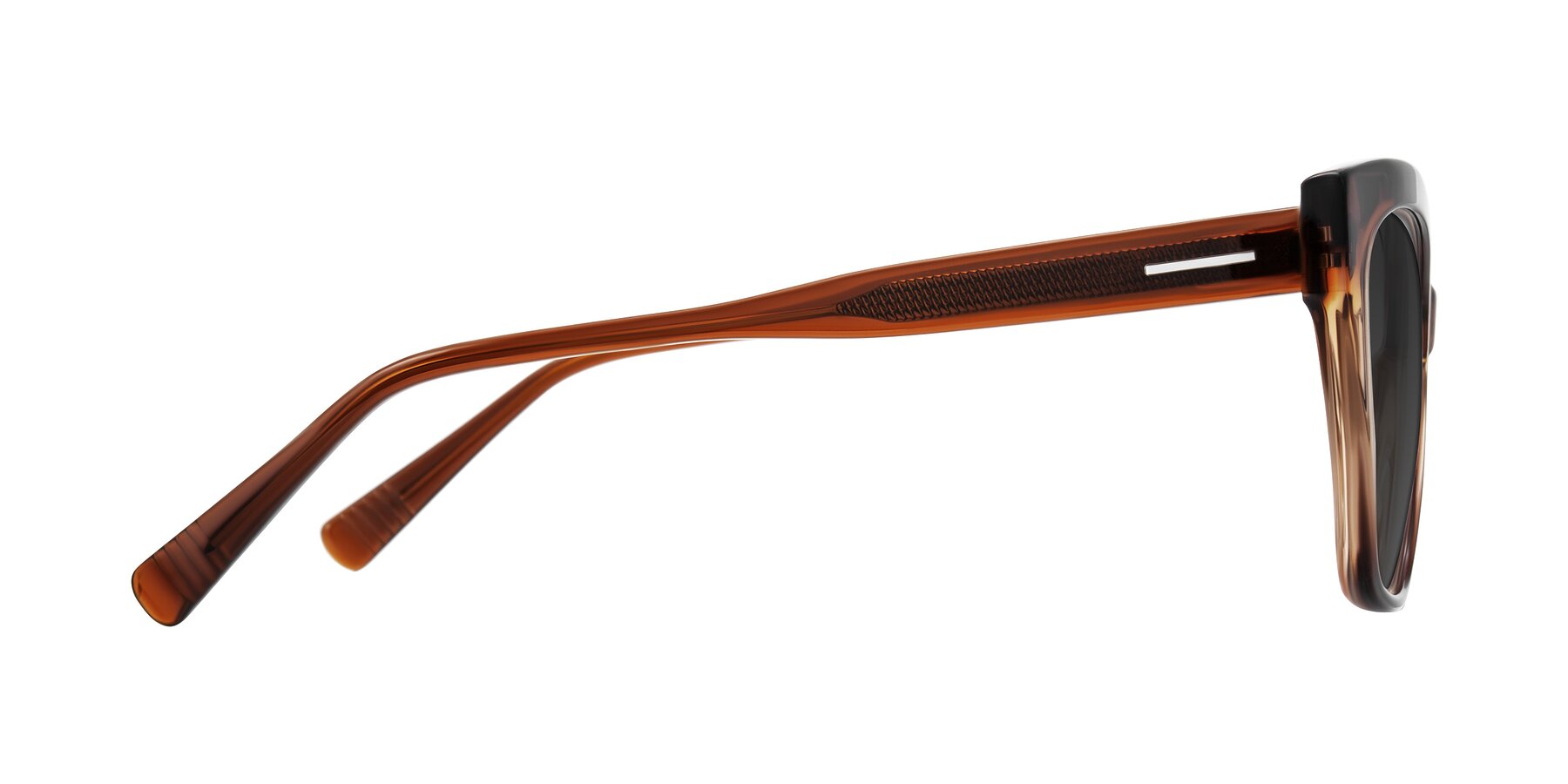 Side of Landecho in Gradient Brown with Gray Tinted Lenses