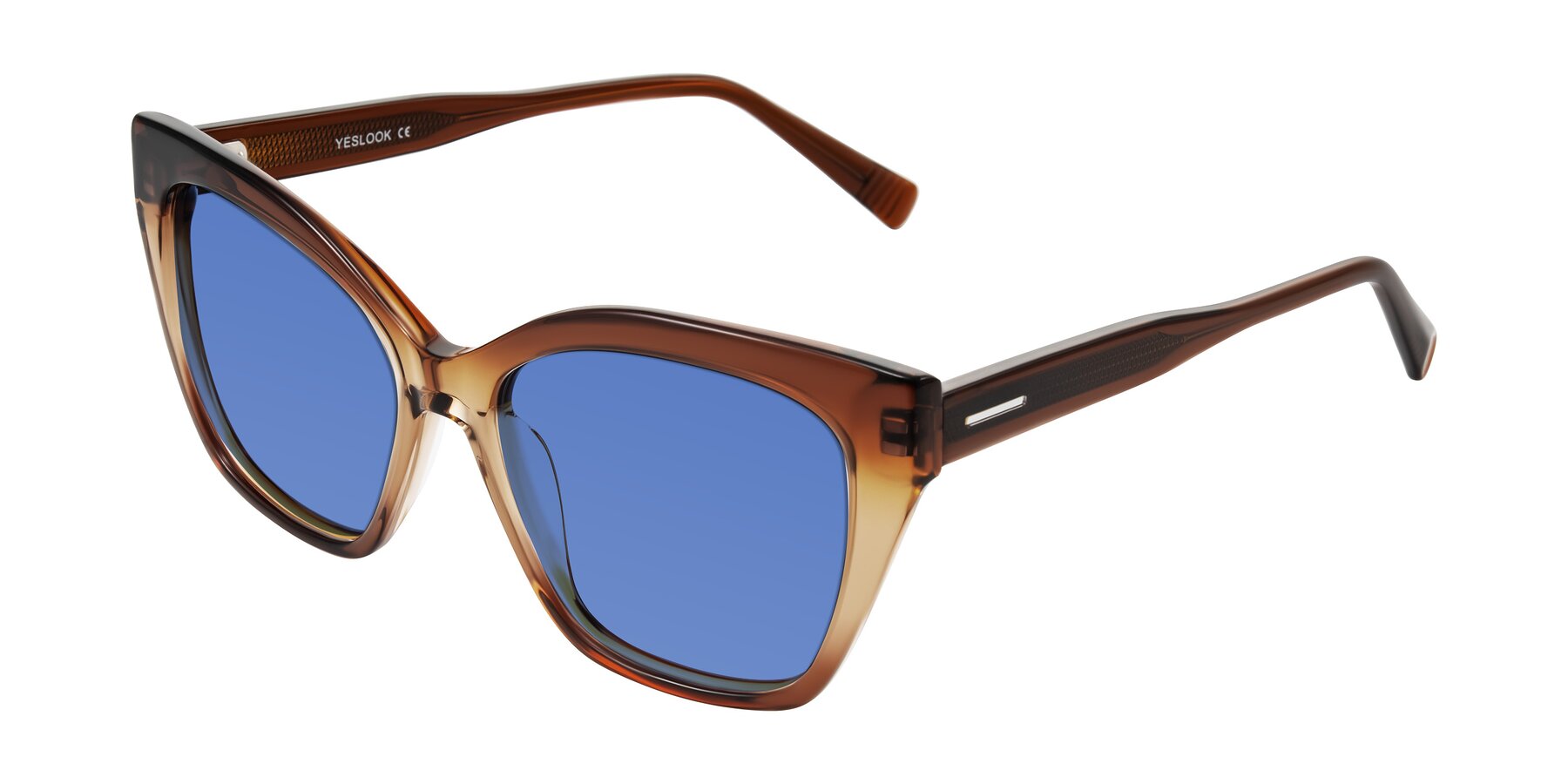 Angle of Landecho in Gradient Brown with Blue Tinted Lenses