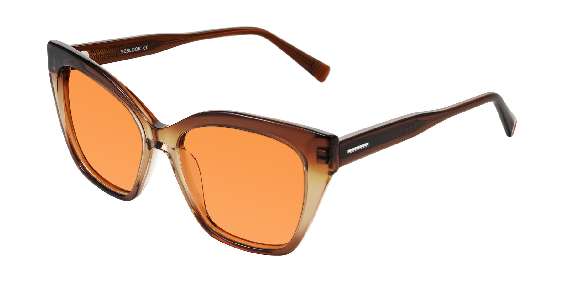 Angle of Landecho in Gradient Brown with Orange Tinted Lenses