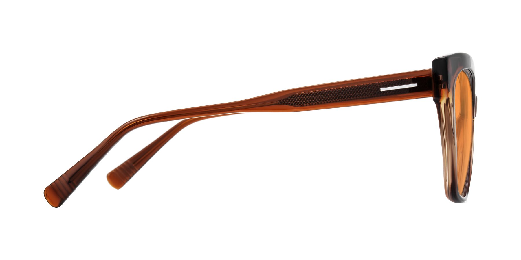 Side of Landecho in Gradient Brown with Orange Tinted Lenses