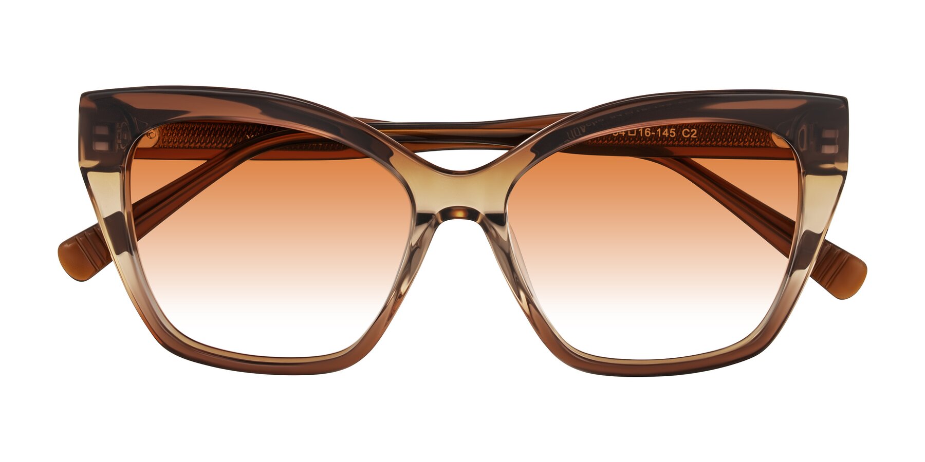 Folded Front of Landecho in Gradient Brown with Orange Gradient Lenses