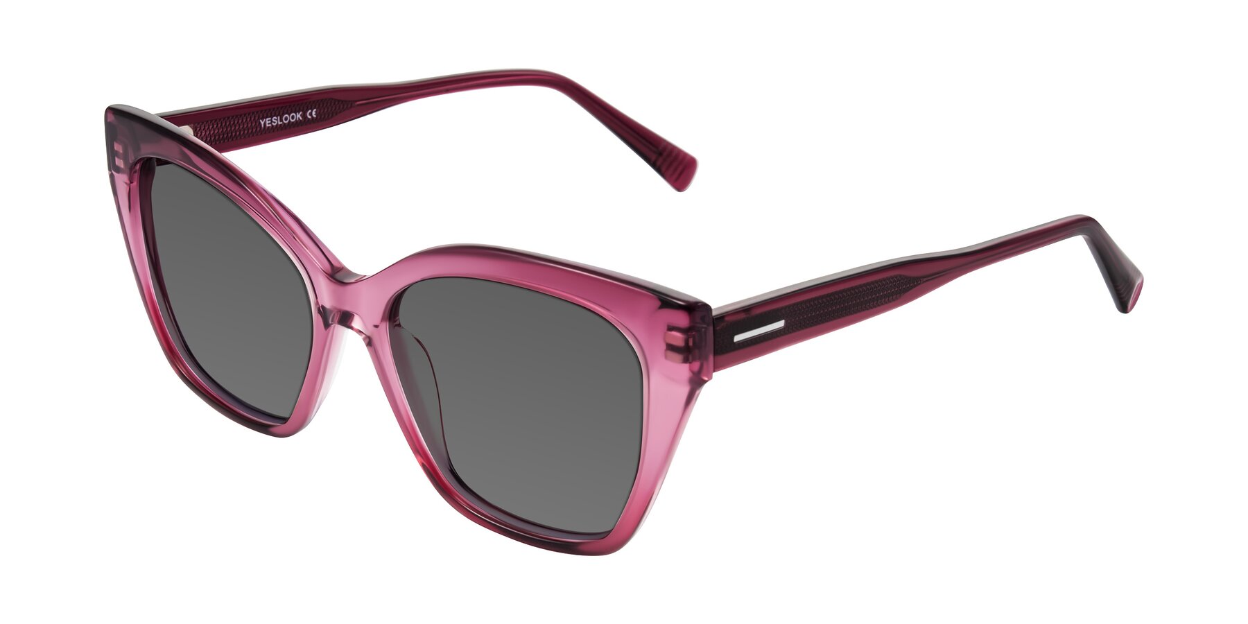 Angle of Landecho in Gradient Purple with Medium Gray Tinted Lenses
