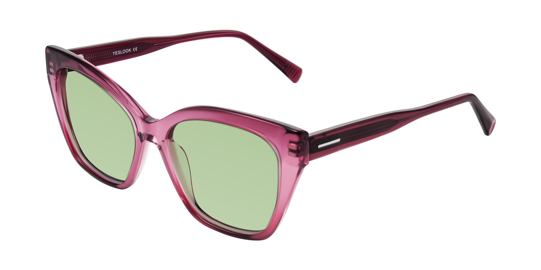 Angle of Landecho in Gradient Purple with Medium Green Tinted Lenses