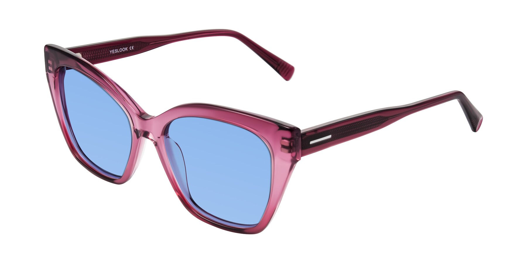 Angle of Landecho in Gradient Purple with Medium Blue Tinted Lenses