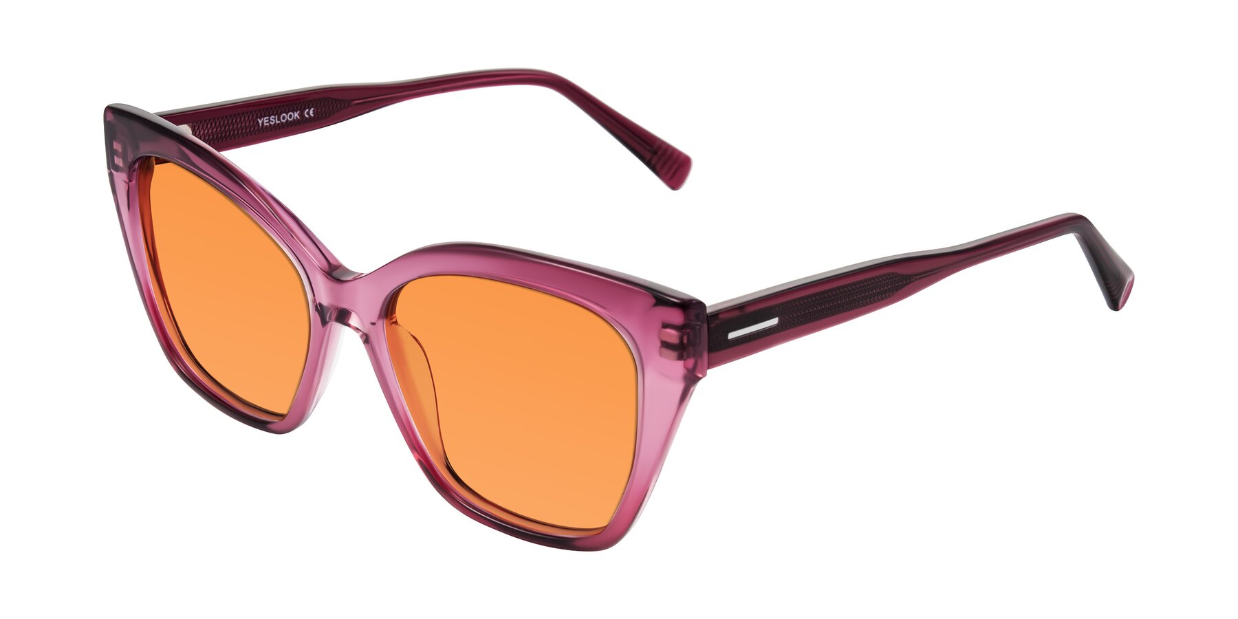 Angle of Landecho in Gradient Purple with Orange Tinted Lenses