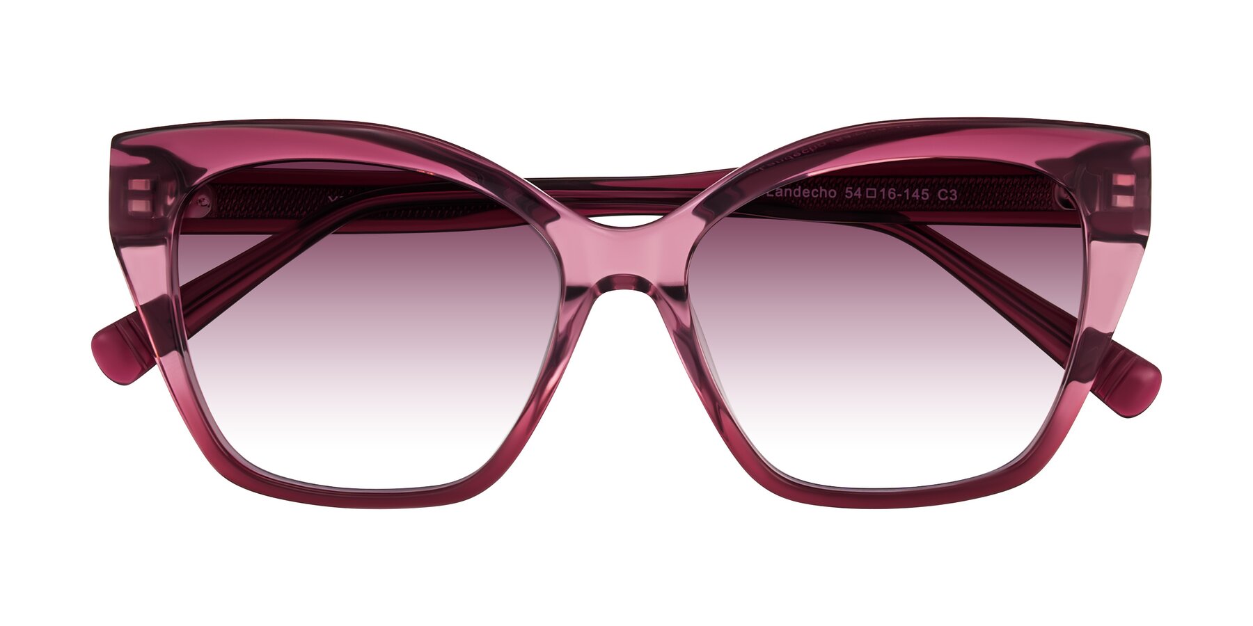 Folded Front of Landecho in Gradient Purple with Wine Gradient Lenses