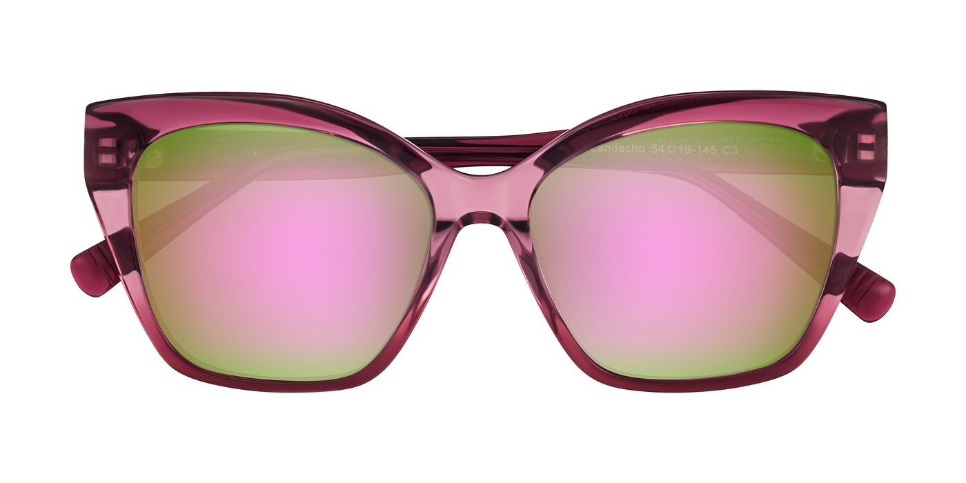 Landecho - Gradient Purple Flash Mirrored Sunglasses