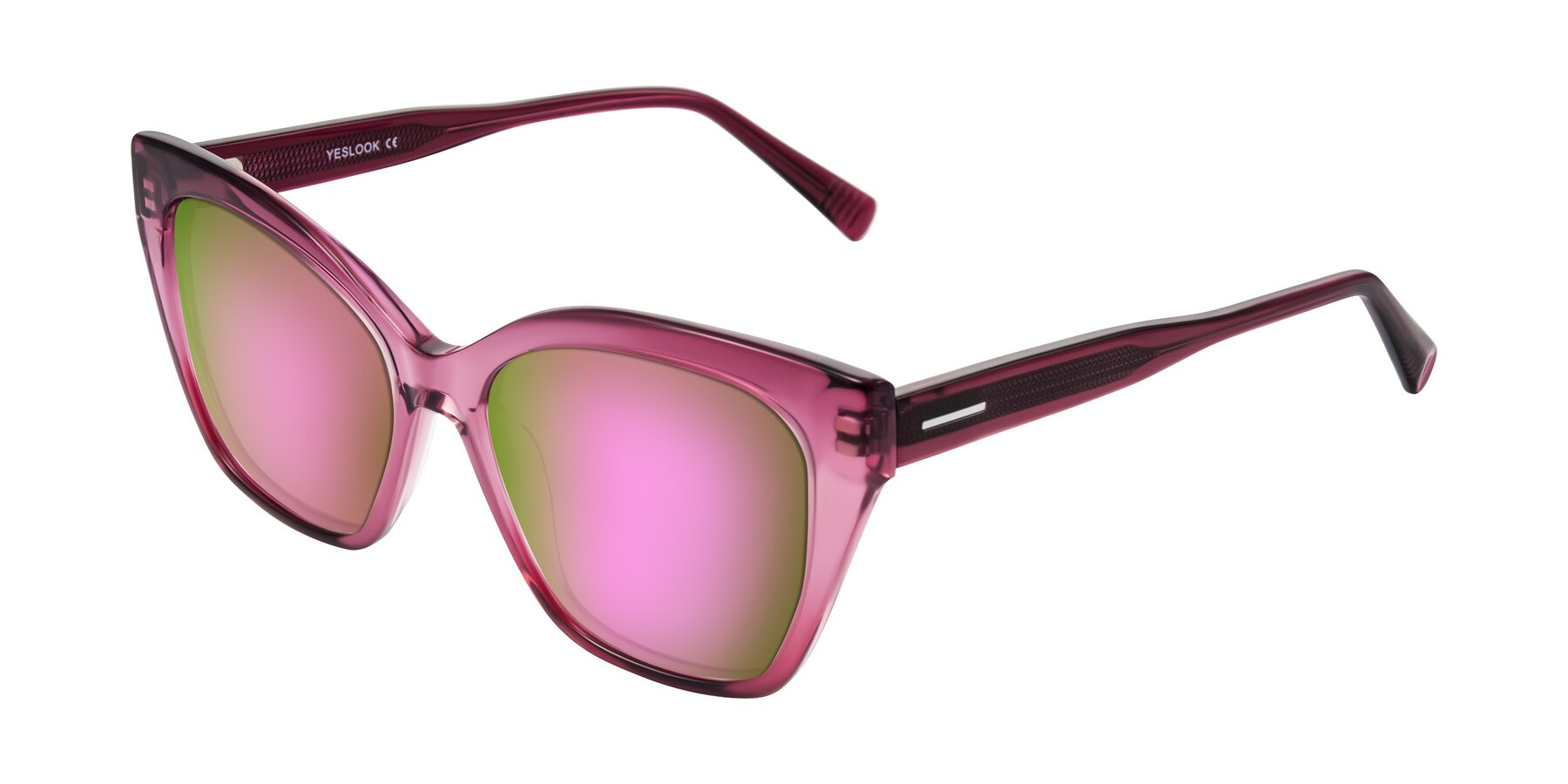 Angle of Landecho in Gradient Purple with Pink Mirrored Lenses