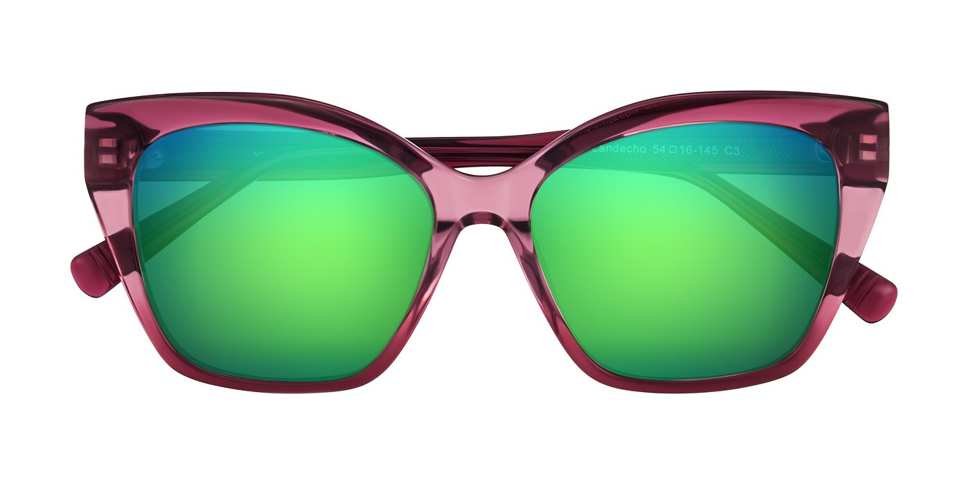 Landecho - Gradient Purple Flash Mirrored Sunglasses