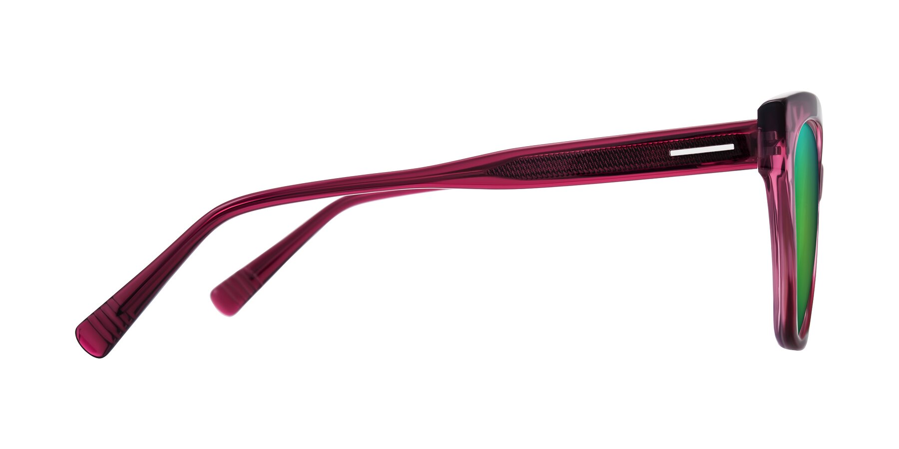 Side of Landecho in Gradient Purple with Green Mirrored Lenses