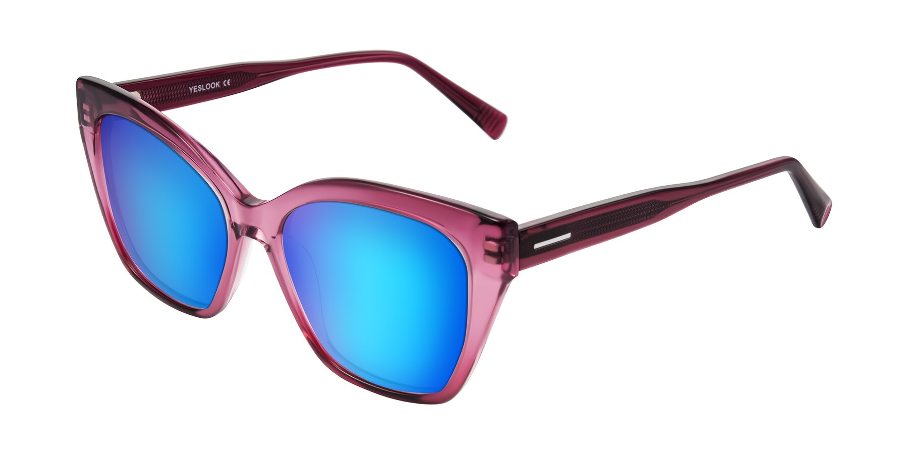Angle of Landecho in Gradient Purple with Blue Mirrored Lenses