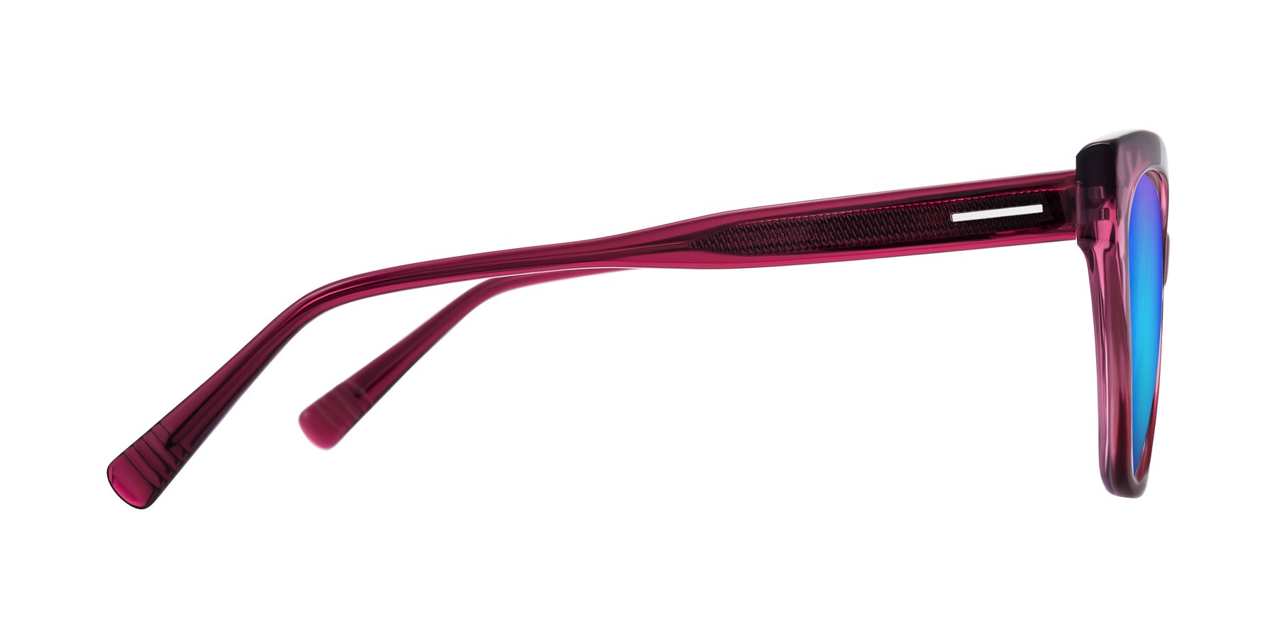 Side of Landecho in Gradient Purple with Blue Mirrored Lenses