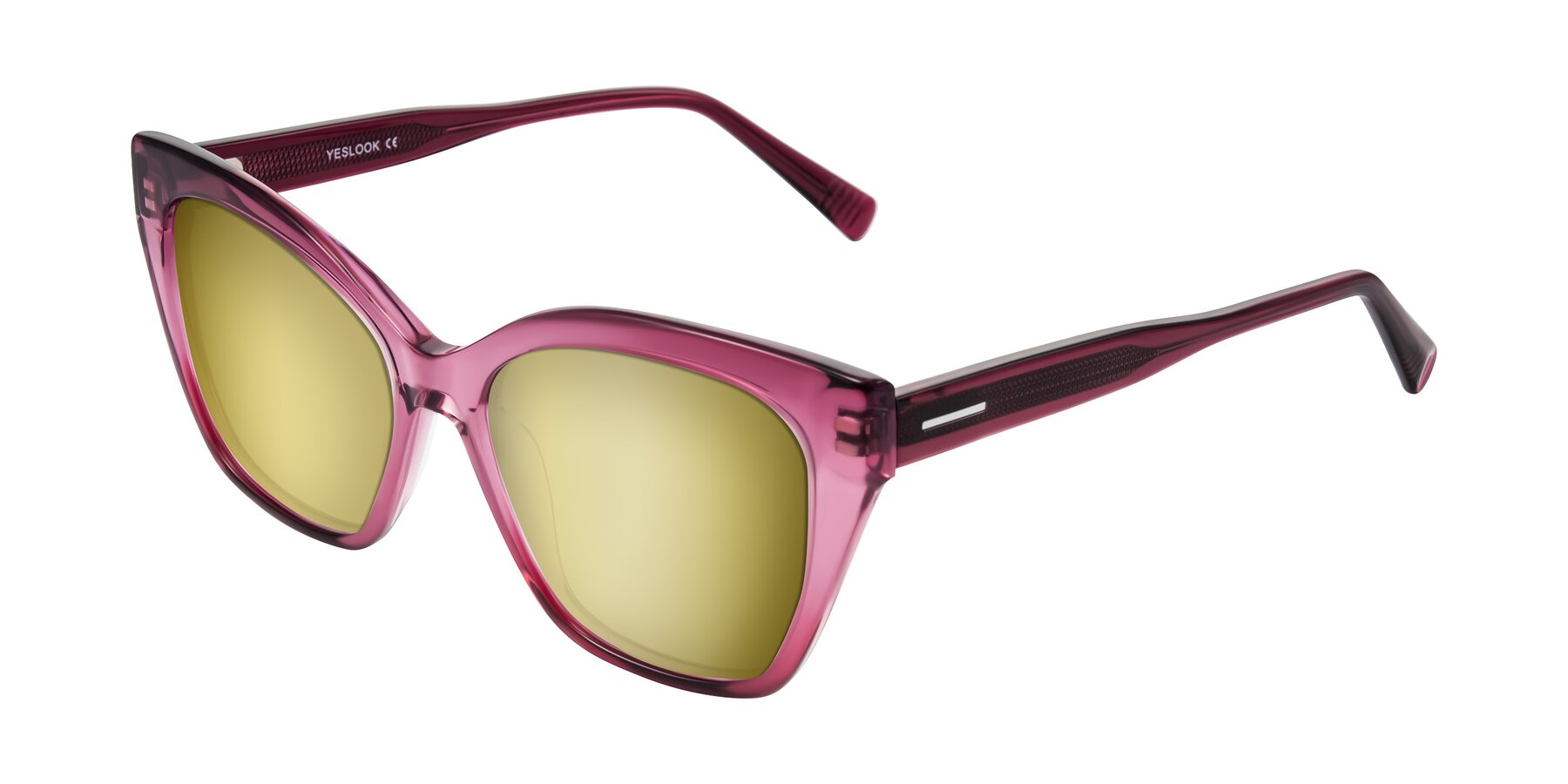 Angle of Landecho in Gradient Purple with Gold Mirrored Lenses