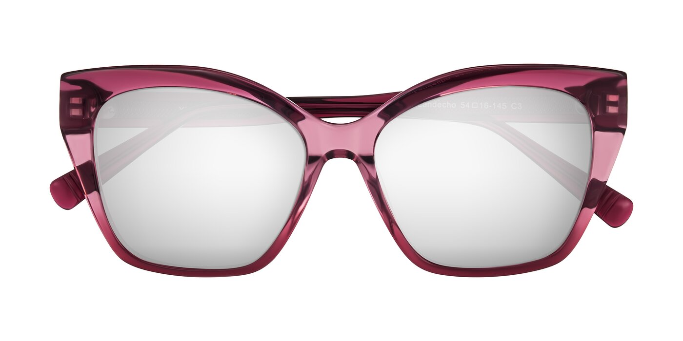Landecho - Gradient Purple Flash Mirrored Sunglasses