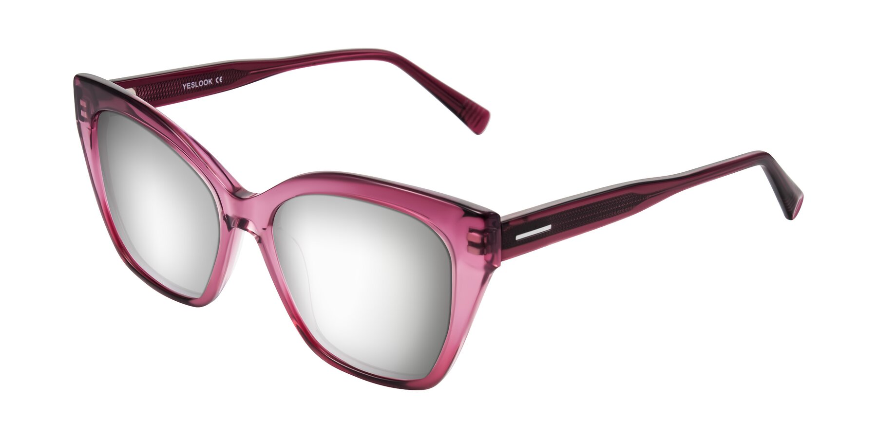 Angle of Landecho in Gradient Purple with Silver Mirrored Lenses