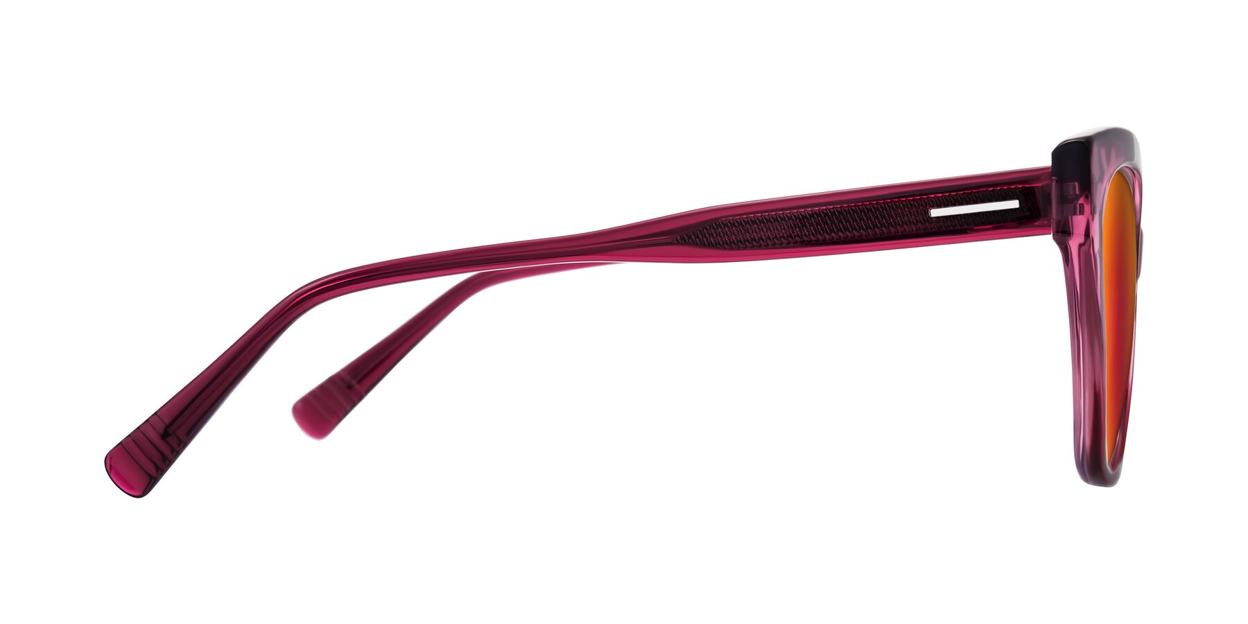 Side of Landecho in Gradient Purple with Red Gold Mirrored Lenses