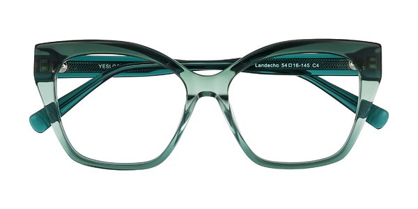 Front of Landecho in Gradient Emerald Green