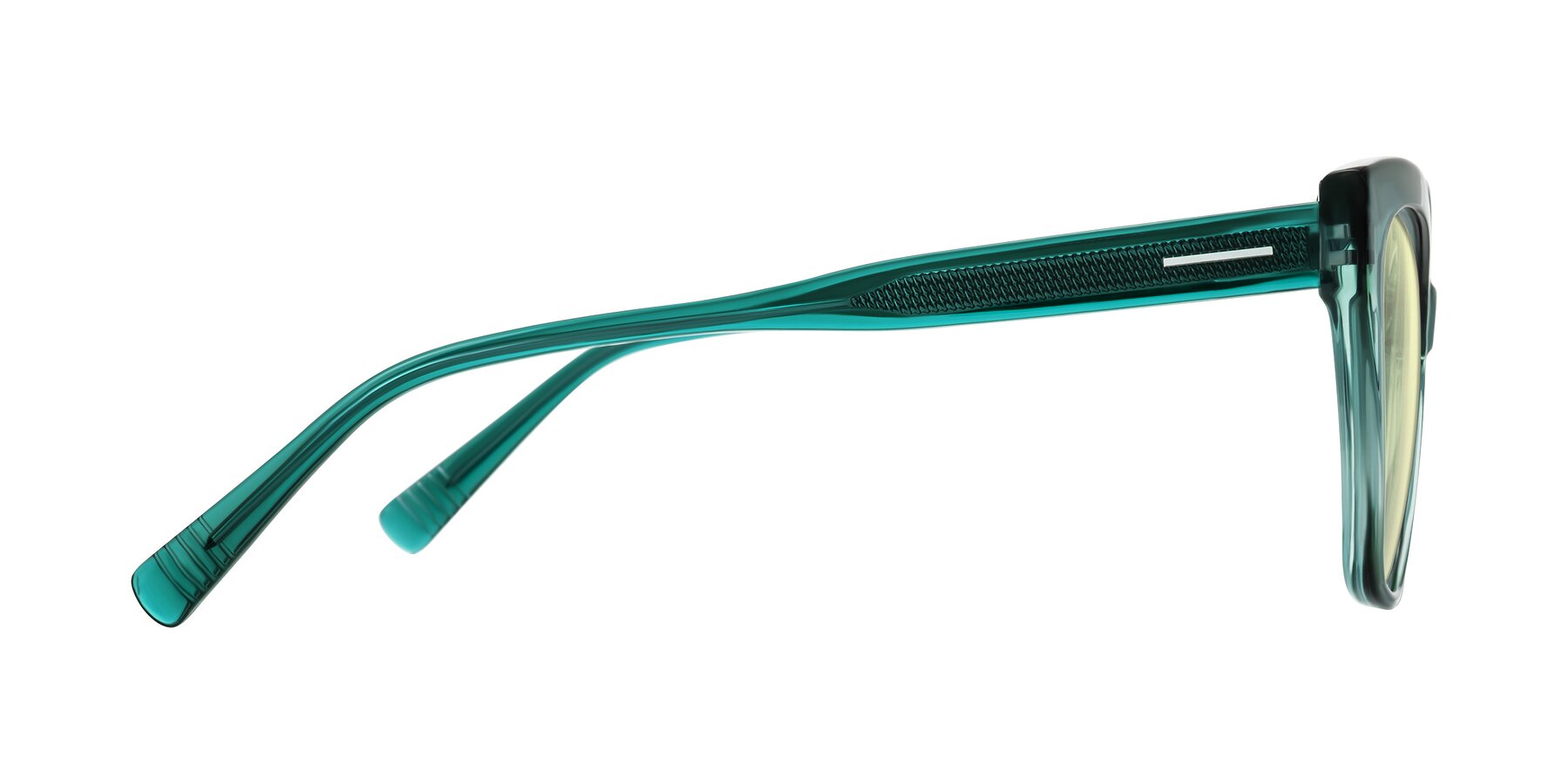 Side of Landecho in Gradient Emerald Green with Light Yellow Tinted Lenses