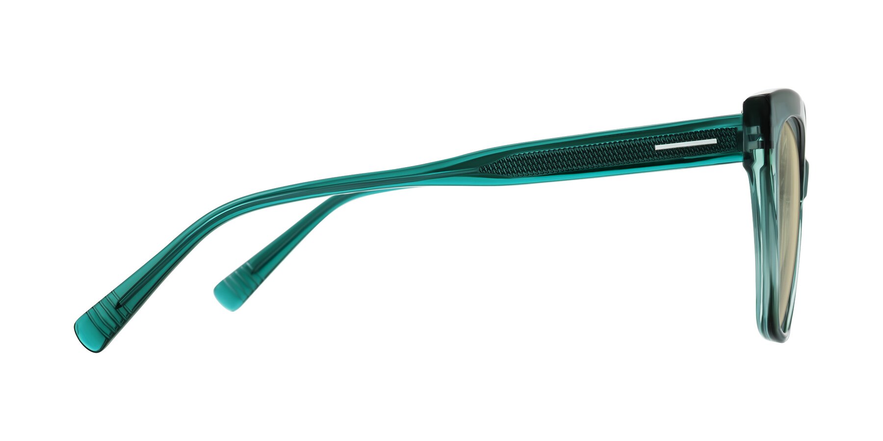 Side of Landecho in Gradient Emerald Green with Light Champagne Tinted Lenses
